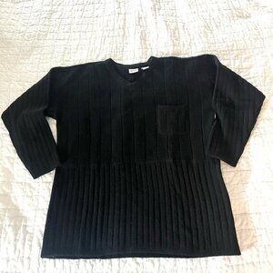 Vintage Field Gear Shetland Wool Sweater Women’s S Black Oversized Grunge 90s